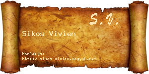 Sikos Vivien névjegykártya